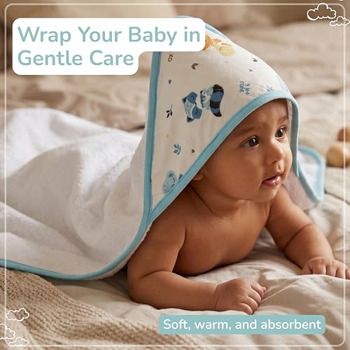 TIDY SLEEP Terry Baby Bath Towel – Ultra Soft, Highly Absorbent & Gentle on Delicate Skin Mom & Me - Image 3