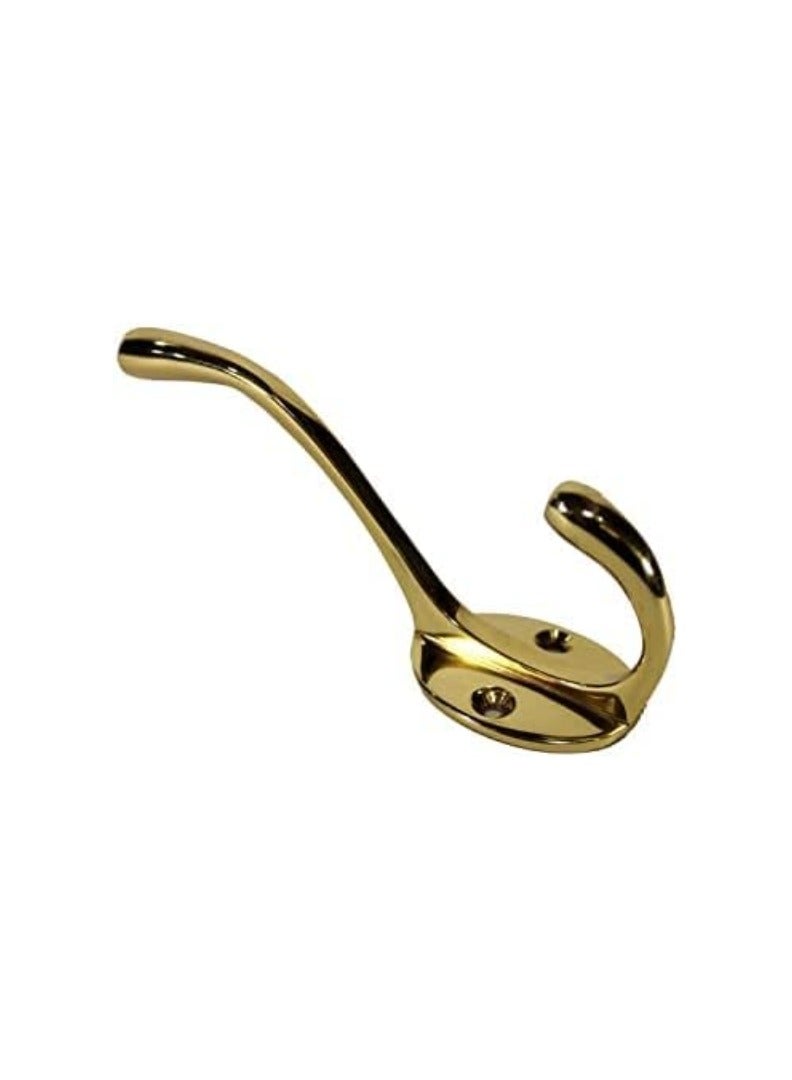 KNP KNP 746 Hat And Coat Hook Heavy Duty Robe Hook Coat and Hat Hook with Round Base (Gold Plated) 1 Psc 