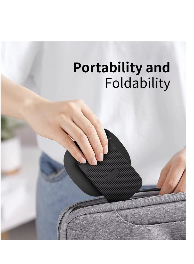 360° Rotating Cell Phone Stand for Desk, Adjustable Foldable Phone Holder, 360 Swivel Mobile Stand Fit for iPhone 15 14 13 12 11 Pro Max and All Smart Phones, Black - Image 4