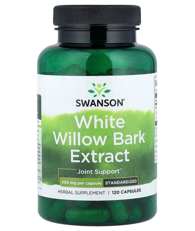 White Willow Bark Extract Standardized 500 mg 120 Capsules