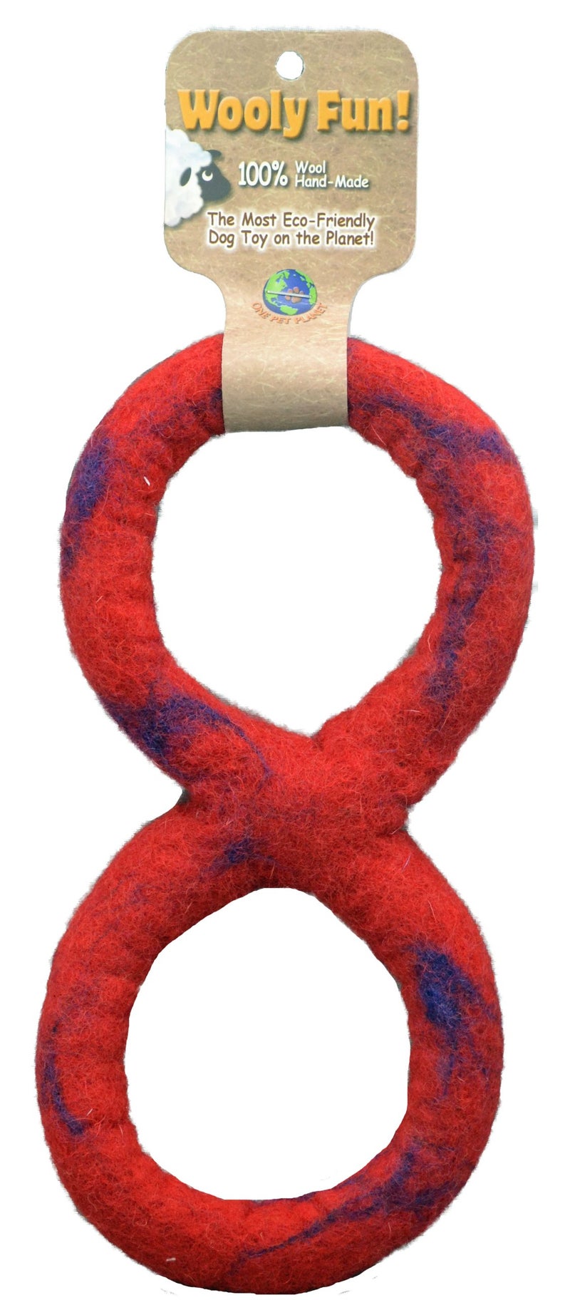 One Pet Planet Wool Dog Toy 8Inch Red - Image 2