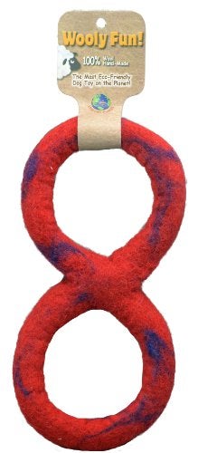 One Pet Planet Wool Dog Toy 8Inch Red - Image 1