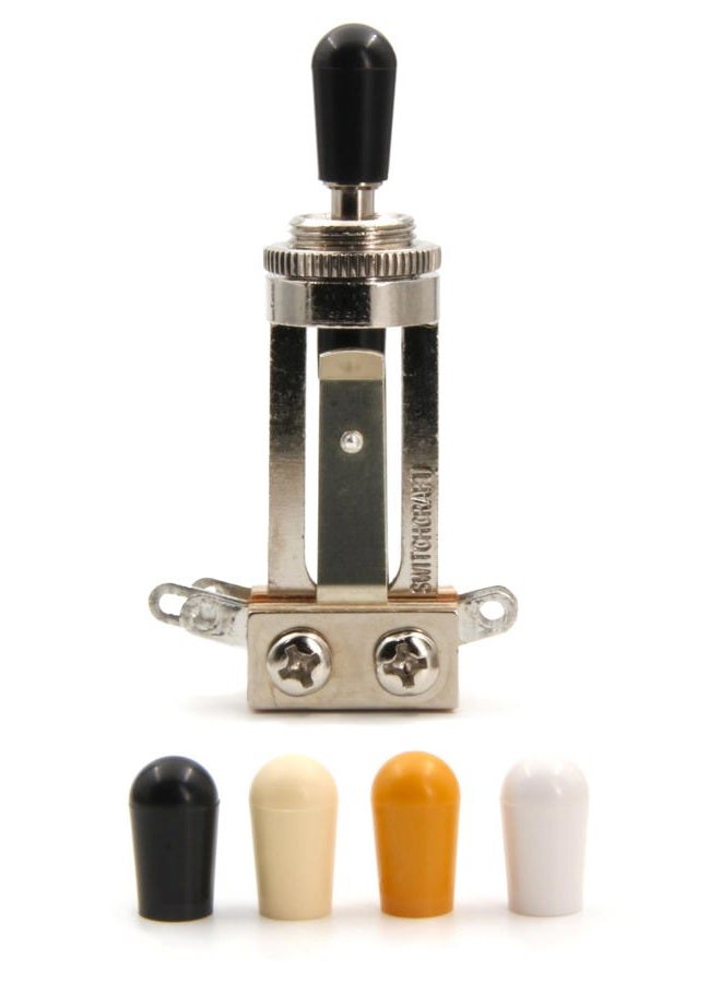 Switchcraft Long Straight 3-way Toggle Switch w/Genuine Switchcraft Cream Tip for Gibson Les Paul - Image 4