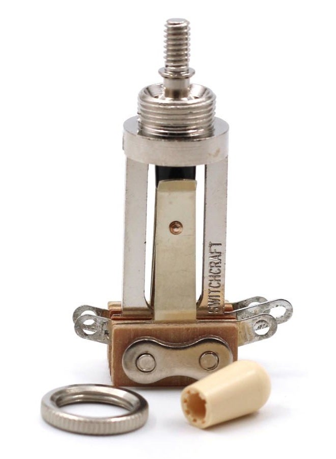 Switchcraft Long Straight 3-way Toggle Switch w/Genuine Switchcraft Cream Tip for Gibson Les Paul - Image 2