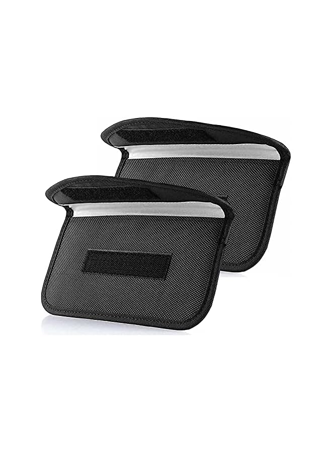 SYOSI Bags for Car Keys and Cell Phone, Signal Blocking Key Pouch Wallet, Anti-Tracking Anti Theft Car Protection, Cell Phone Signal Jammer WiFi/GSM/LTE/NFC/RFID, GPS Blocker 2 Pack - Image 2