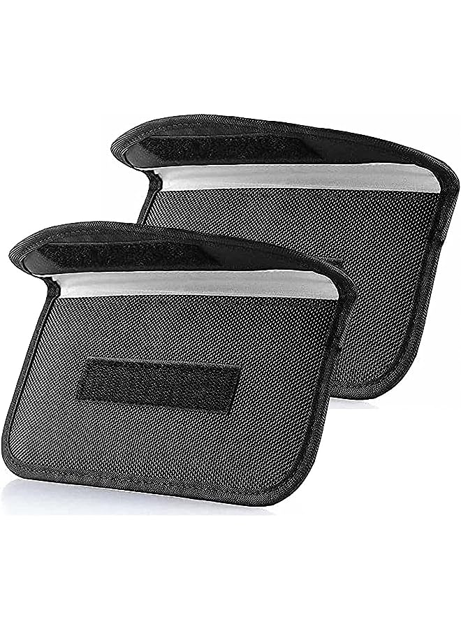 SYOSI Bags for Car Keys and Cell Phone, Signal Blocking Key Pouch Wallet, Anti-Tracking Anti Theft Car Protection, Cell Phone Signal Jammer WiFi/GSM/LTE/NFC/RFID, GPS Blocker 2 Pack - Image 1