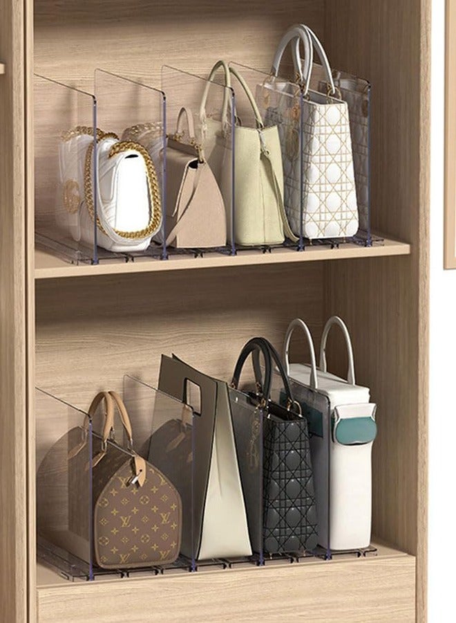 Acrylic Closet Organizer, Shelf Dividers for Closet Organization, Acrylic Bag Display Stand Rack for Purse, Handbag, Books Organizer and Closets, Cupboard, Desktop Storage