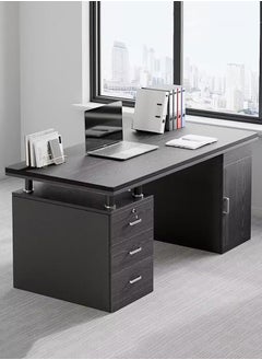 GoldenLike Computer Desk,120CM Home Office Table,Large Gaming Desk Study Table,Expandable Work Writing Reading Desk with Storage Cabinet,Laptop PC Desk Computer Table,Home Office Workstation  - Image 2
