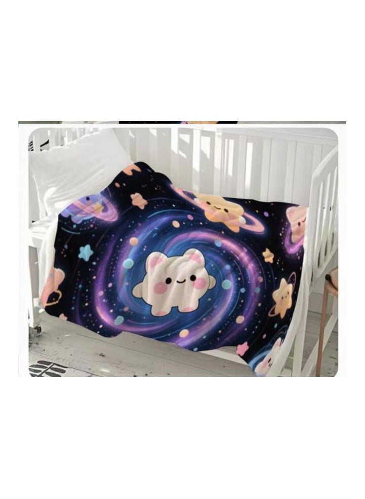 عام بطانية رقيقة من الفانيلا الكرتونية للأطفال أو الطلاب (دافئة ومريحة ومناسبة للنوم والألعاب) 100 سم * 150 سم - 445 - Image 3