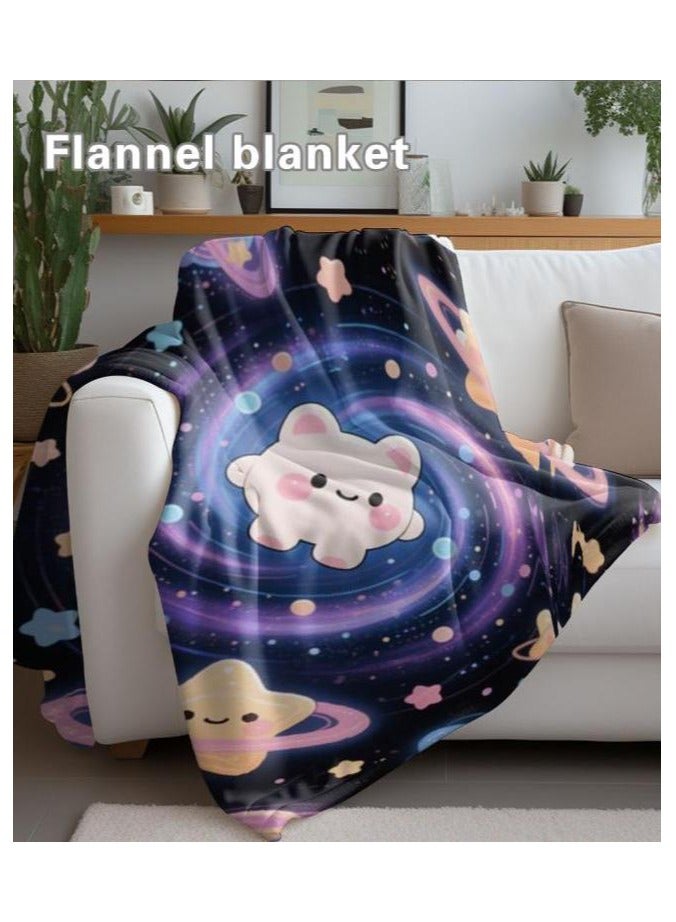 عام بطانية رقيقة من الفانيلا الكرتونية للأطفال أو الطلاب (دافئة ومريحة ومناسبة للنوم والألعاب) 100 سم * 150 سم - 445 - Image 4