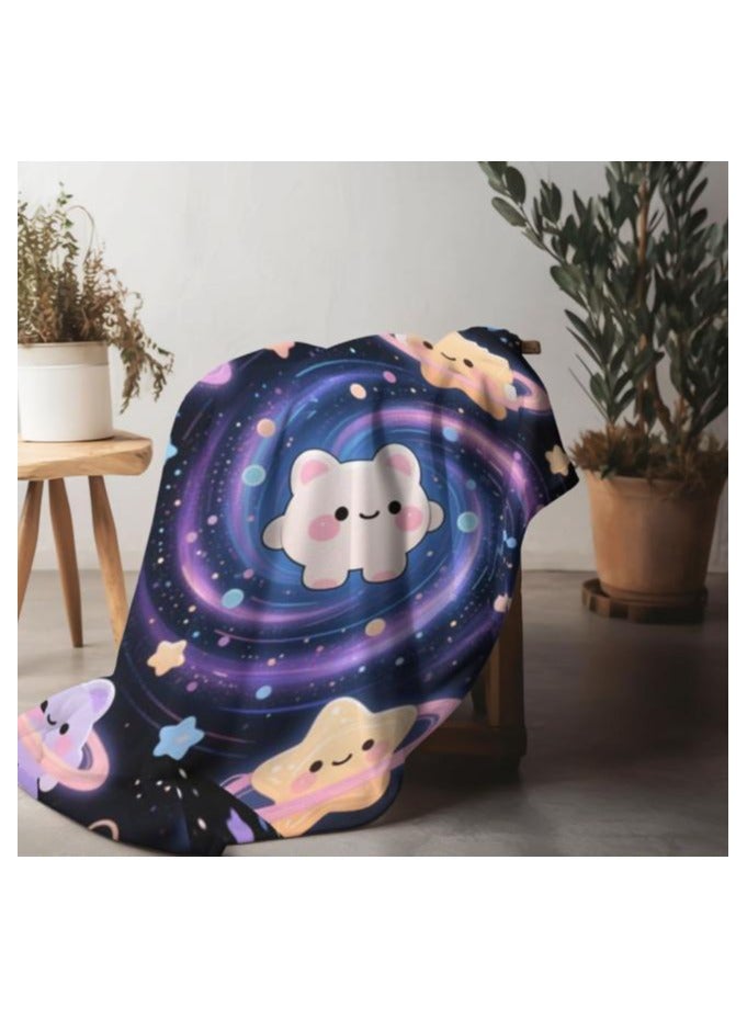 عام بطانية رقيقة من الفانيلا الكرتونية للأطفال أو الطلاب (دافئة ومريحة ومناسبة للنوم والألعاب) 100 سم * 150 سم - 445 - Image 5