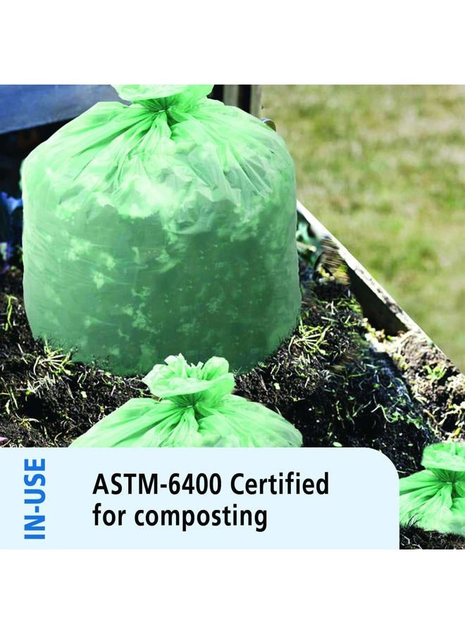 STOUT by Envision E3039E11 EcoSafe-6400 Compostable Bags, 30" x 39", 30 gal Capacity, 1.10 mil Thickness, Green (Pack of 48) - Image 5