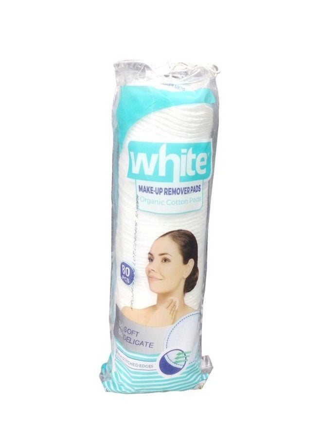 White - فوط مزيلة للمكياج 80 قطعة - Image 1