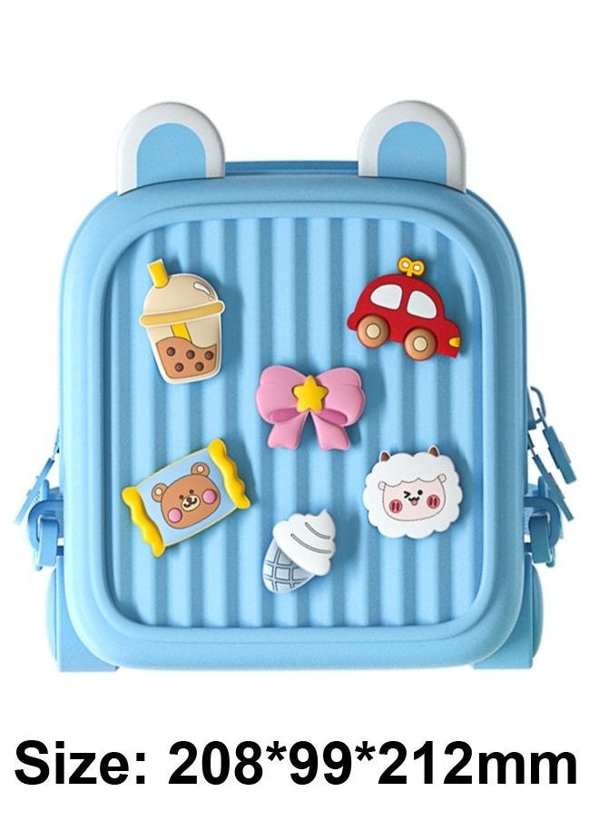 fashionhome - Creative Design Waterproof Cute Moveable Brooches Double Shoulder School Bag Pack for Kids - Image 1