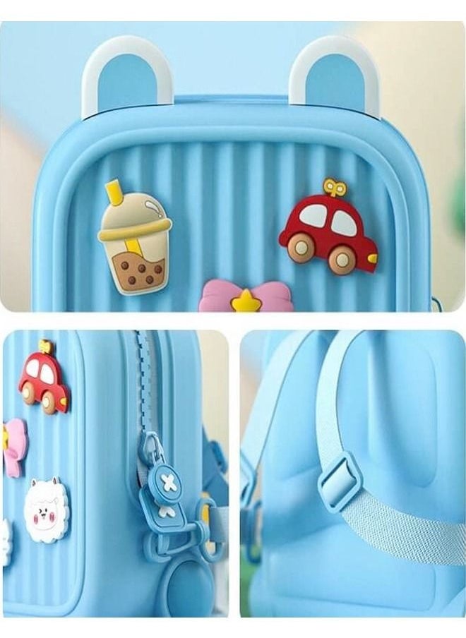 fashionhome - Creative Design Waterproof Cute Moveable Brooches Double Shoulder School Bag Pack for Kids - Image 1