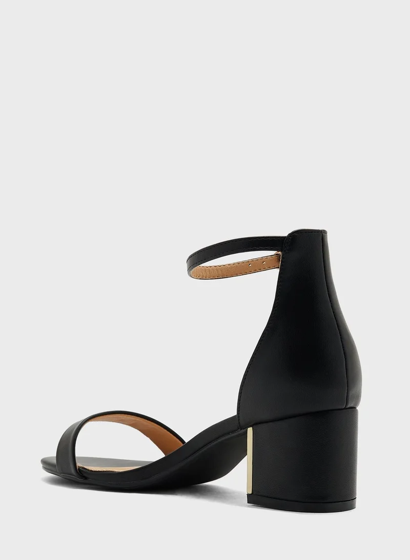 ترافل من نمشي Mid Block Heel Ankle Strap Sandal