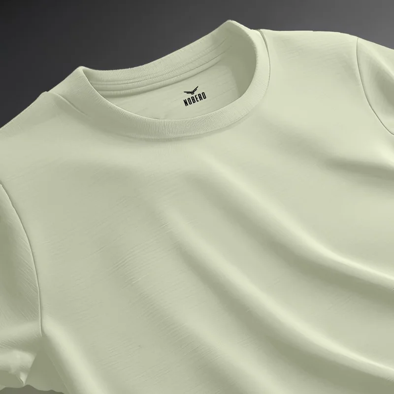 نوبيرو Aloe Green Regular Fit T-Shirt for Men