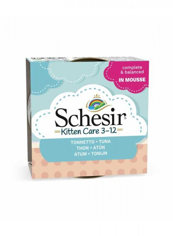 شيسر شيسير علبة موس للقطط الصغيرة 3-12 طعام رطب بالتونة 85 جم (6 قطع) - Image 1