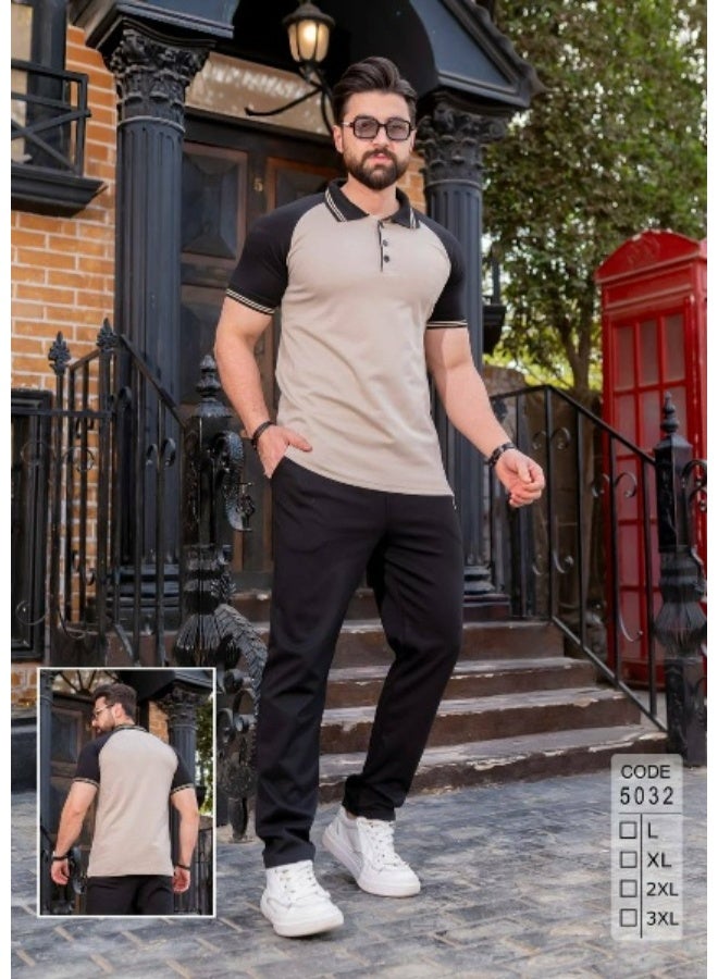 ترنج رجالي صيفي خروج قطن فاخر نقي 100% - تصميم أنيق وشيك لون اسود فىبيج - مقاس XL - Image 2