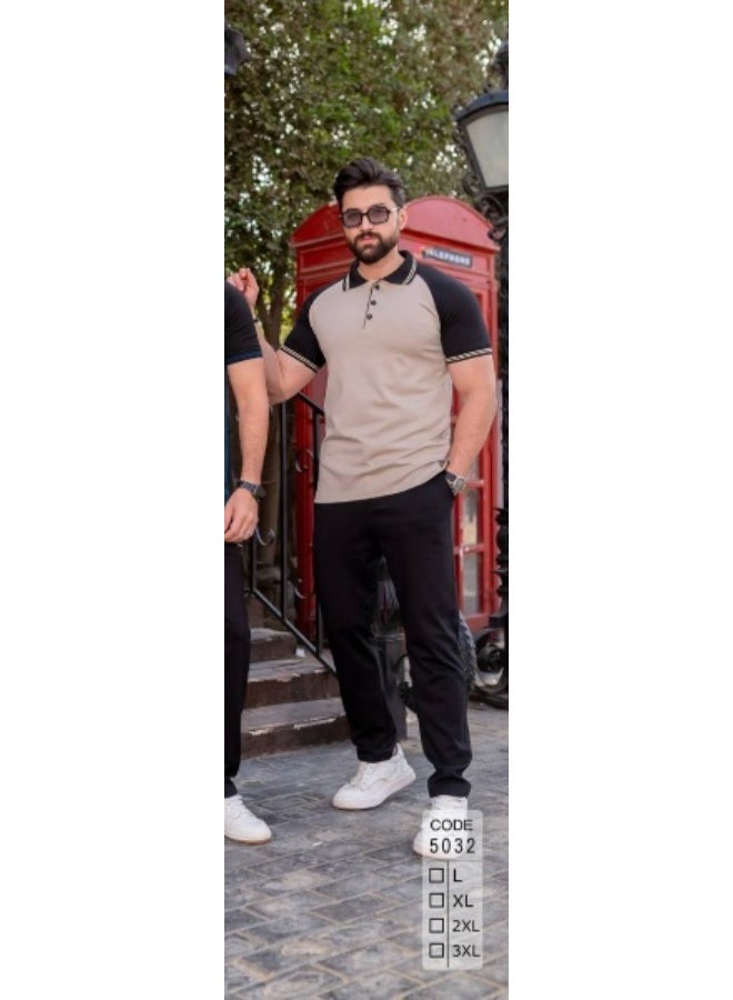 ترنج رجالي صيفي خروج قطن فاخر نقي 100% - تصميم أنيق وشيك لون اسود فىبيج - مقاس XL - Image 3