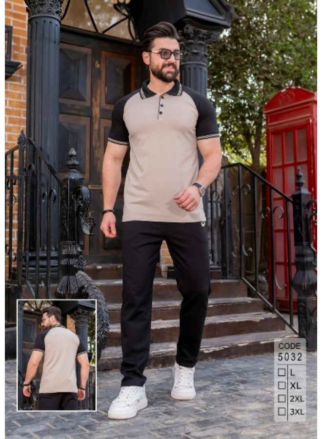 ترنج رجالي صيفي خروج قطن فاخر نقي 100% - تصميم أنيق وشيك لون اسود فىبيج - مقاس XL - Image 5