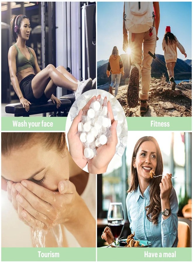 WAONIQ 100 Pieces of Portable Disposable Mini Compressed Towel Sheets - Coin-Shaped Face Towel Tissues, Suitable for Travel, Camping, Hiking, Outdoor Sports, Beauty Salons and Home Use - Image 3