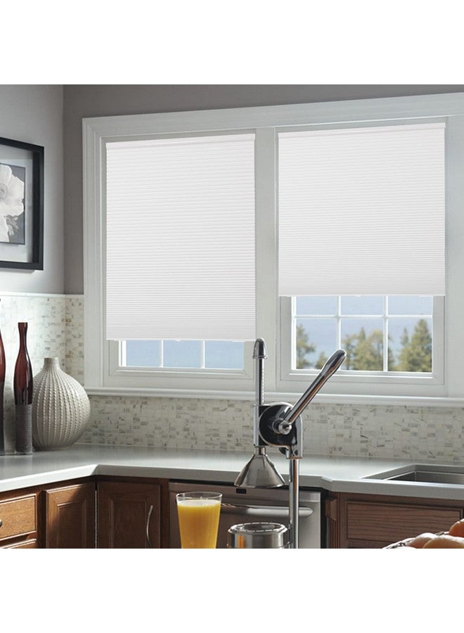 Joydeco Cellular Shades Cordless, Blackout Shades Cellular Blinds for Indoor Windows, Blackout Blinds Honeycomb Blinds Window Shades for Thermal Insulated & Noise Reduction (White, 35" W x 64" H) - Image 4