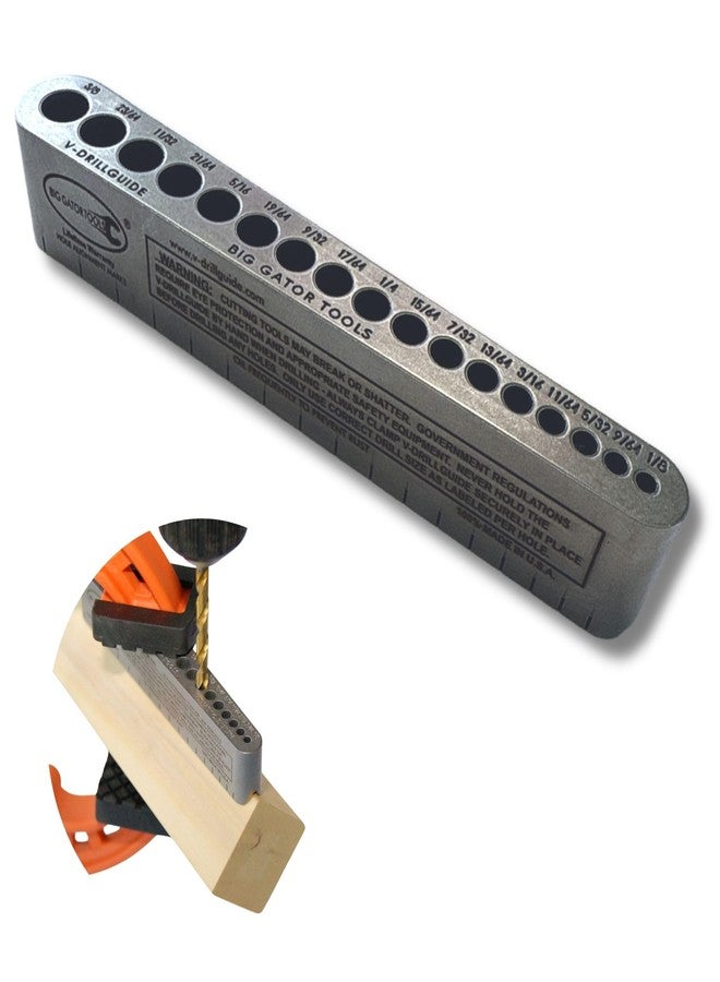 BIG GATOR TOOLS The Original V-DrillGuide®! Big Gator Tools STD1000DGNP Standard Drill Guide Sizes 1/8" - 3/8" - Image 2