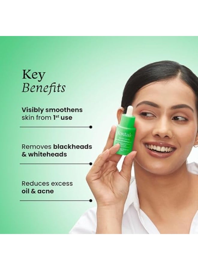 foxtale 2% Salicylic Acid AHA BHA Exfoliating Serum with Niacinamide, Fights Acne, Reduces Blackheads & Whiteheads, Reduces Excess Oil & Bumpy Texture, For Oily, Acne Prone Skin, Men & Women, 30 ml - Image 5