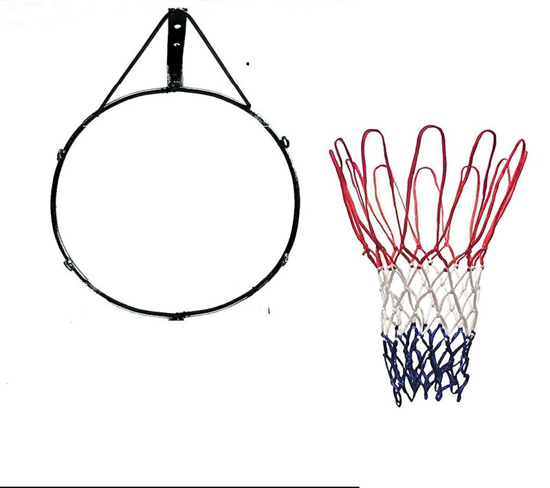 Gmefvr Basket Ball Nets, Rims, Both Set Backboard Accessories (Basket Ball 1 Ring + 1 Net) - Image 1