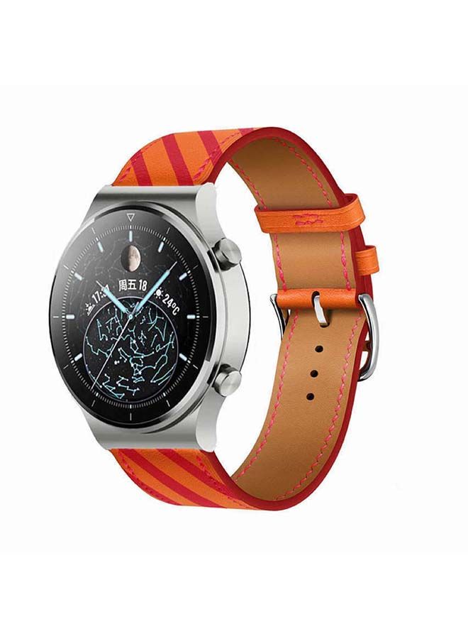 NIBEMINENT Supreme Replacement Band For Huawei Watch GT2 Pro Orange Rose Red - Image 2