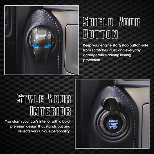 Homeaura Car Engine Start Stop Button Cover – Decorative Protective Sticker Ring | One-Touch Push Start Ignition Switch Cover for All Cars - Image 4