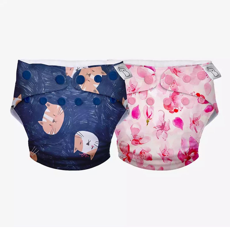SuperBottoms Swimming Diapers for Babies & Toddlers - Reusable & Adjustable Swim Diapers - Washable Cloth Diapers - Skin Friendly Fabric - Easy to Clean - Fits 3M - 3Y | Pack of 2 - Image 1