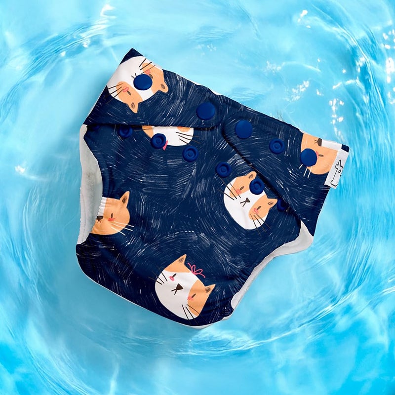 SuperBottoms Swimming Diapers for Babies & Toddlers - Reusable & Adjustable Swim Diapers - Washable Cloth Diapers - Skin Friendly Fabric - Easy to Clean - Fits 3M - 3Y | Pack of 2 - Image 5