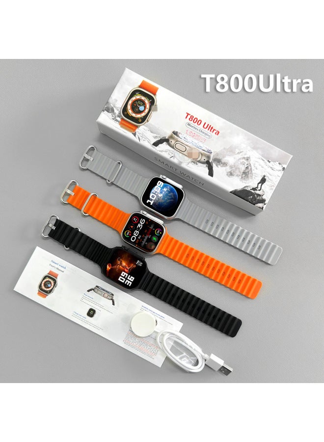 T800/T900ultra Smart Watch 1.99 Inch HD Large Screen Bluetooth Call Sport Hiwatch Pro-Color:T900ultra Black Hiwatch Pro
