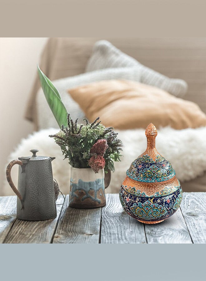 MARGOUN Handmade Persian enameld Bowl Made of High Quality Material with Colorful Meenakari - Image 5