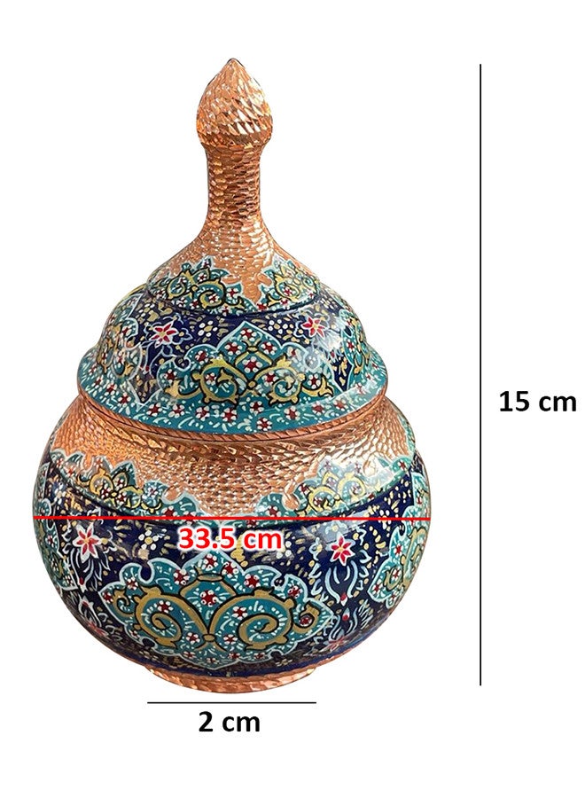 MARGOUN Handmade Persian enameld Bowl Made of High Quality Material with Colorful Meenakari - Image 2