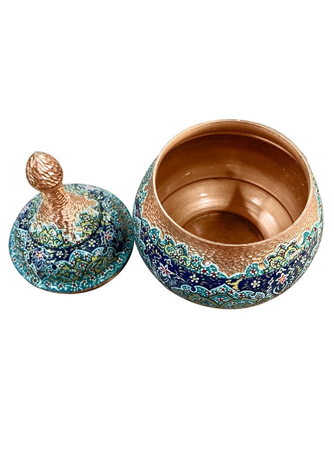 MARGOUN Handmade Persian enameld Bowl Made of High Quality Material with Colorful Meenakari - Image 3