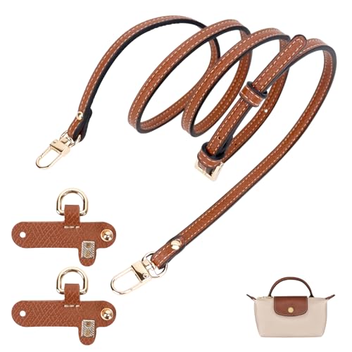 dadop Strap Kit Compatible with Longchamp Mini Bags - Leather Adjustable Purse Straps for Women's Mini Shoulder Bag, Crossbody Handbag - Purse Straps for Longchamp - Image 1