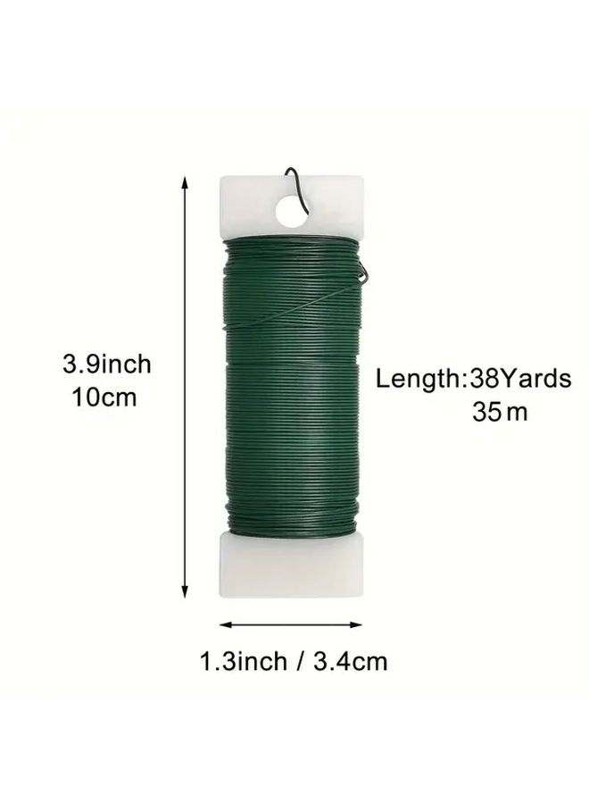 22 Gauge Florist Wire 38 Yards Green for Wreath Jewelry Crafts - Image 2