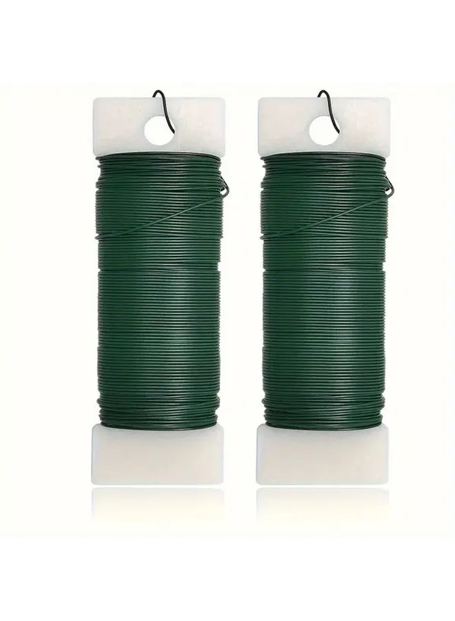 22 Gauge Florist Wire 38 Yards Green for Wreath Jewelry Crafts - Image 1