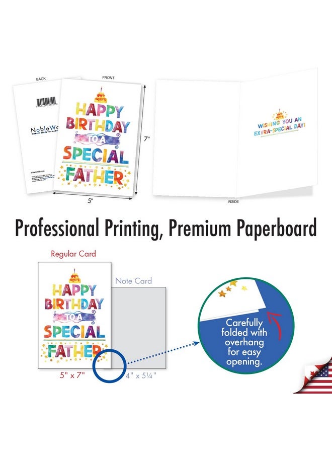NobleWorks - Birthday Father Greeting Card With 5 X 7 Inch Envelope (1 Card) Dad Special Father C10627Bfg - Image 1