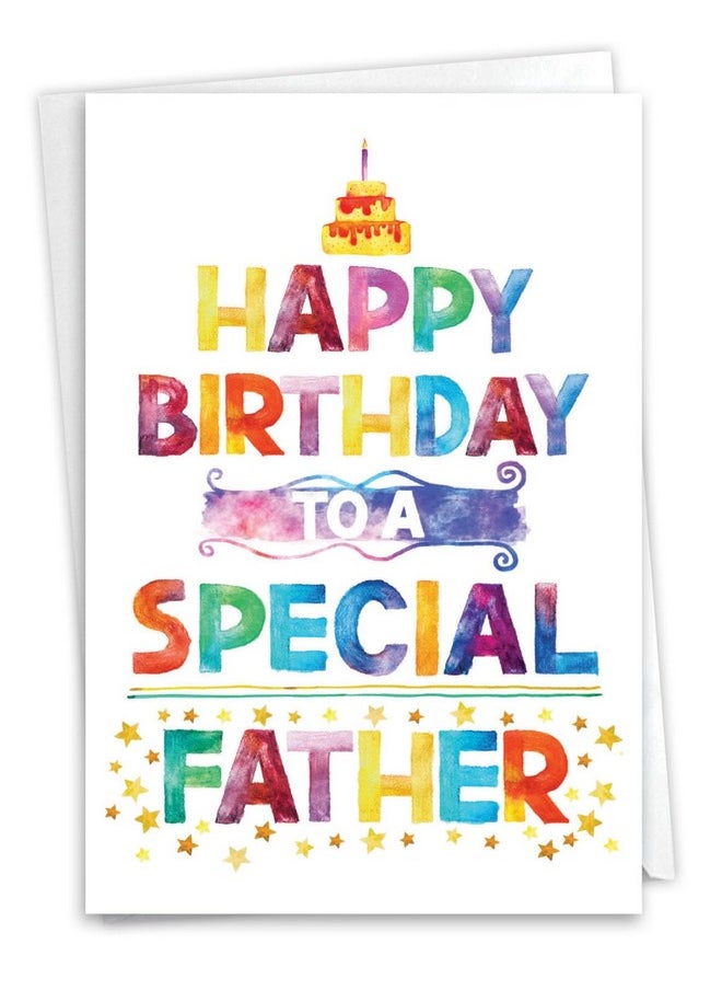 NobleWorks - Birthday Father Greeting Card With 5 X 7 Inch Envelope (1 Card) Dad Special Father C10627Bfg - Image 1