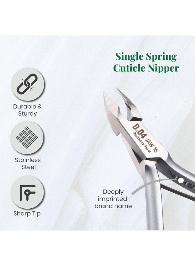 NGHIA Cuticle Nipper D04 Jaw 14 Stainless Steel Durable And Sharp Ergonomic Design Grey Plated Ideal For Salons And Home Use - Image 2