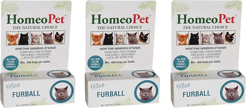 HomeoPet Feline Furball Relief 15 ML Per Bottle 3 Pack  15 mL - Image 1