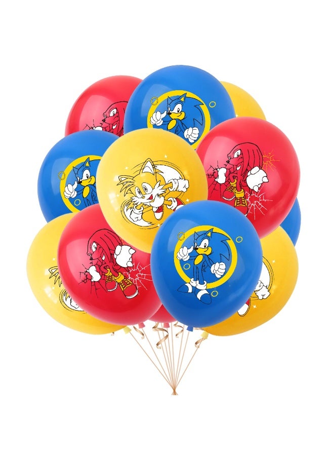 Sonic The Hedgehog Birthday Party Decorations Set - Backdrop, Banner, Cake Toppers & Balloons - Image 4