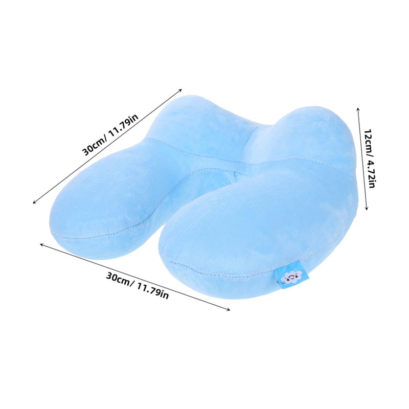 Inflatable U Shaped Travel Neck Pillow with Washable Cover for Airplane Car and Office Comfort - Image 3