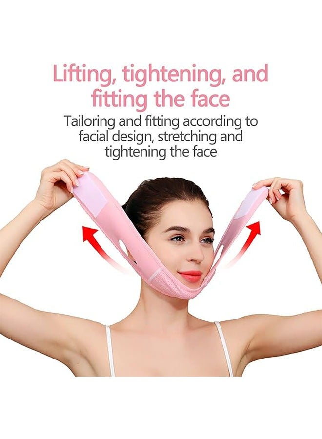 Generic Beauty Face Sculpting Sleep Mask, Reusable V Line Mask, Facial Slimming Strap, Double Chin Reducer Chin Up Mask, Face Lifting Belt V Shaped Slimming Face Mask, Ultra Thin Soft Breathable  - Image 2