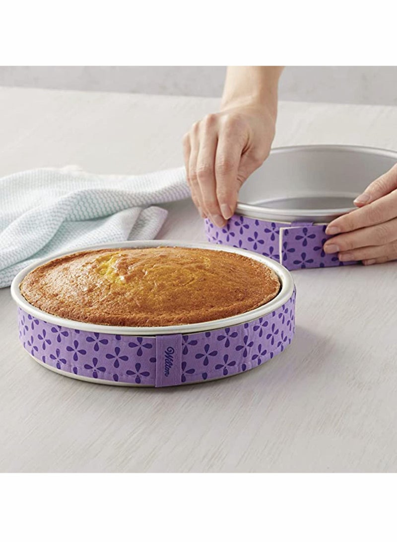 Bake Even Cake Strips for Evenly Baked Cakes, Pan Dampen Belt, Thick Absorbent Cotton, Prevent Deformation, Reusable Easy to clean, Beginner Baking Supplies (2 PCS)  - Image 1