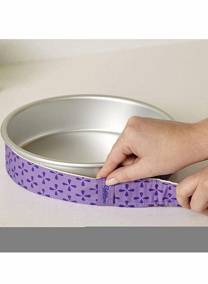 Bake Even Cake Strips for Evenly Baked Cakes, Pan Dampen Belt, Thick Absorbent Cotton, Prevent Deformation, Reusable Easy to clean, Beginner Baking Supplies (2 PCS)  - Image 2